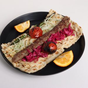 خوراک کباب کوبیده نیم پرس