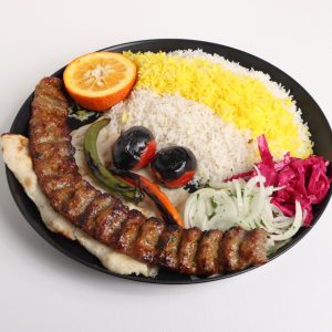 چلو کباب کوبیده گوسفندی